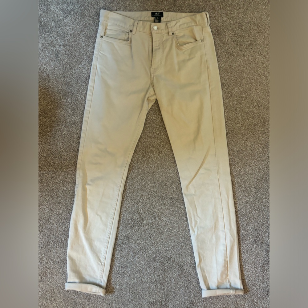 H&M Men's Cream Chinos